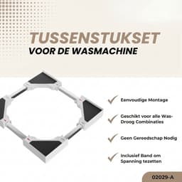 Wasmachine & Droger Stapelrek - Universeel Verbindingsframe - Stapelkit - Verstelbaar - 50 x 50–70 x 70 cm — thumbnail 2