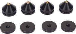 Luidspreker Isolatievoetjes - Trillingsdempers - Verbeter Geluidskwaliteit - Aluminiumlegering - 4 Sets - Zilver — thumbnail 1