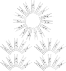 Mini Plastic Clips - Kleine Knijpers - Foto Decoratie - Onzichtbare Charme - 100 Stuks - Transparant — thumbnail 1