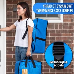 Verticale Verhuiszakken met Sterke Handvatten en Ritsen voor Kledingopslag, Waszakken en Reizen (Blauw, 2 Stuks) — thumbnail 5