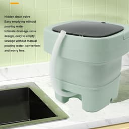 OmGoods - Dailygoody - Kleine Opvouwbare Wasmachine - Draagbare Dehydrator - 6L Mini Emmer Wasmachine - Multifunctioneel - Voor Ondergoed en Sok - Compact en Ha... — thumbnail 3