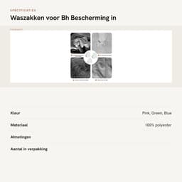 Dailygoods- Waszak met Rits - Waszakje BH - Waszakken voor Wasgoed - Dacron - Beschermd tijdens Wassen - Verkrijgbaar in Meerdere Kleuren — thumbnail 4