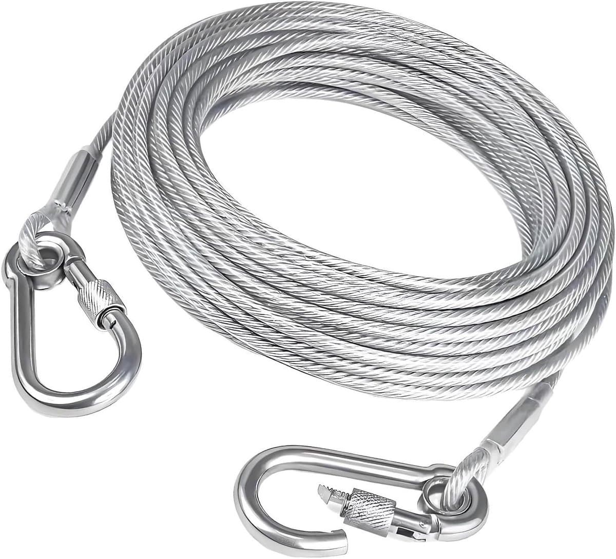 Kleding Touw - Waslijn Outdoor - Kleding Drogen - Winddicht Gecoat Staaldraad - Tot 20 meter - Meerkleurig — afbeelding 1