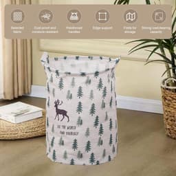 Opvouwbare Baby Wasmand - Kinderopbergmand met Handvatten - 30 x 40 cm - Waterafstotend en Duurzaam — thumbnail 5