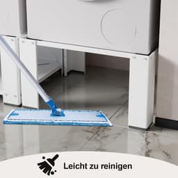 Wasmachine Onderstel - Wasmachineverhoger Sokkel - Comfortabel Wassen - Verhoogde Werkhoogte - 63 x 45 x 32 cm - Wit — thumbnail 3