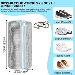 Schoenwaszakken, 2 Stuks, Herbruikbare Mesh Tas voor Machinewas, 39 x 19 cm, Geschikt voor Sportschoenen en Sneakers — thumbnail 4