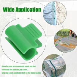 JHUBERS- Kasklemmen 24st - Antislip Clips - Kunststof - Tunnel Hoepel Clips - Filmklem - Duurzaam PP-materiaal - Netclips — thumbnail 2