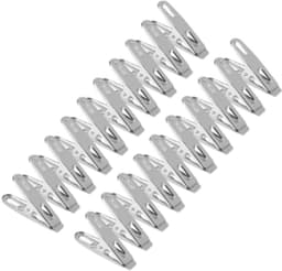 20 stks Roestvrij Staal Kleding Pegs - Huishoudelijke Sokken Ondergoed Drogen Rek Clip Houder - Zware Duty Winddicht - Duurzaam Roestvrij Staal . — thumbnail 1