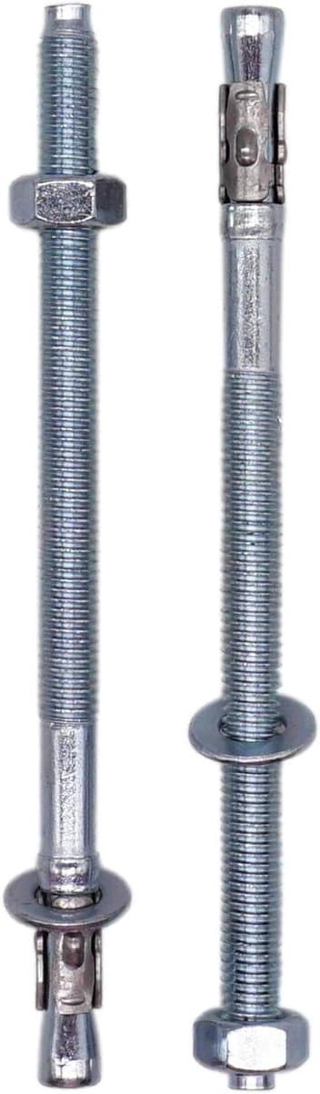 Wedge Anchors - Metaaldowels Ankerbout - Bevestigen in Beton - Verzinkt Staal - M8 x 135 mm - Zilverkleurig — afbeelding 1