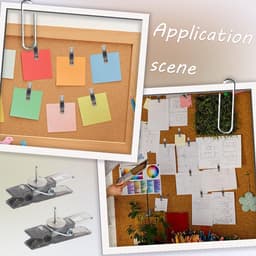Punaises met Klem - Mini Clips - Foto's Bevestigen - Stevig Kunststof - 50 Stuks - Zwart — thumbnail 3