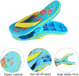 Wasknijpers - Handdoek klemmen - Strand & Tuin - Slipper design - 4 stuks - Meerdere kleuren — thumbnail 3