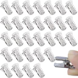 Metalen Krokodillenklemmen - Mini Clips - Organisatie en Knutselen - Robuuste Metalen Constructie - 30 Stuks - Zilver — thumbnail 1