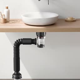 Afvoerslang - Flexibele Slang - Badkamer Sanitair - Geurremmend Ontwerp - 40 mm - Zwart — thumbnail 3