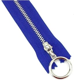 Metalen vervangende naaiende nylon ritsen, 5 stuks metalen ritsen sterke ritsen kleurrijke ritsen(Blue,Open End 70Cm) — thumbnail 1