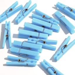 Baby Shower Wasknijpers - Feestspel Benodigdheden - Kinderfeest Spelletjes - Lichtgewicht en Stevig - 60 stuks - Blauw — thumbnail 1