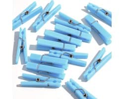 Baby Shower Wasknijpers - Feestspel Benodigdheden - Kinderfeest Spelletjes - Lichtgewicht en Stevig - 60 stuks - Blauw