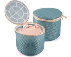 2 Stuks Waszakken voor de Wasmachine, 15x15cm, Ideaal voor BH's, Ondergoed en Sokken, Herbruikbare Netzakken voor Reis en Organisatie
