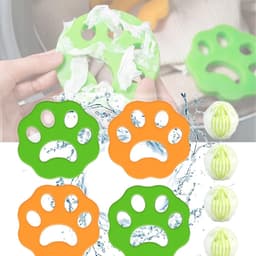 Dierenhaarverwijderaar, wasmachine, 8 stuks dierenhaarverwijderaar voor wasgoed, haarverwijderaar voor huisdieren, wasvanger voor wasgoed, herbruikbare haarvanger — thumbnail 1