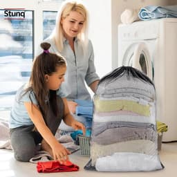 Stunq® Mesh waszak 60x90 cm – extra grote waszak met trekkoord voor wasgoed en sportballen — thumbnail 2