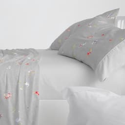 Blanco Beddengoed van katoen, 135 cm breed bed (+ beschikbare maten), design 629, grijs (135 x 190/200 cm) — thumbnail 4