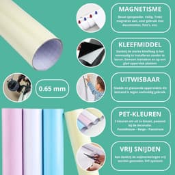 Magnetische Whiteboard Folie – Zelfklevende Whiteboard Sticker voor Muur, Herbruikbare Planner voor Thuis, Kantoor & School (60 x 40 Blauw) — thumbnail 3
