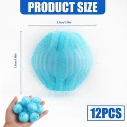 Dierenhaarverwijderaar 12 stuks - Pluisballen Wasmachine - Hondenhaar/Kattenhaarverwijderaar - Herbruikbaar - Nylon - Effectieve Oplossing voor Wasgoed — thumbnail 3