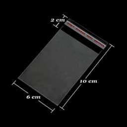 Transparante Cellofaanzakken - Transparant - 6 x 10 cm - Kunststof met Kleefsluiting - Voor Verpakking en Opslag — thumbnail 5