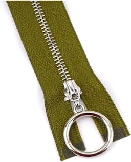 Metal Replacement Sewing Nylon Zippers, 5pcs Metal Zippers Strong Zippers Colorful Zippers(Army Green,Close End 30Cm) — thumbnail 1
