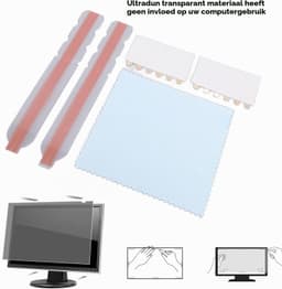 5Set Privacyschermfilter Monitor Laptopbevestiging Dubbelzijdige Zelfklevende Strips met Plastic Schuifhouderlipjes — thumbnail 2
