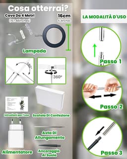 Groeilamp voor kamerplanten, led-groeilamp, volledig spectrum, in hoogte verstelbaar, automatische timer, lage veiligheidsspanning 5 V, ideaal voor grote lichtplanten, zwart, 2 stuks — thumbnail 5