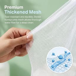 Wasnetten voor de wasmachine - 2 grote waszakken van 70 x 90 cm, ideaal voor delicate kleding en bescherming tijdens het wassen — thumbnail 5