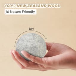Wolballen voor wasdroger 6 stuks handgemaakte herbruikbare wasbal wasverzachter droogballen verminderen droogtijd en rimpels — thumbnail 5