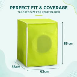 1 x wasmachinehoes, waterdicht, stofdicht en uv-bestendig, voor wasmachine met voorlader, beschermhoes van PEVA voor binnen en buiten, afmetingen 58 x 62 x 85 cm — thumbnail 4