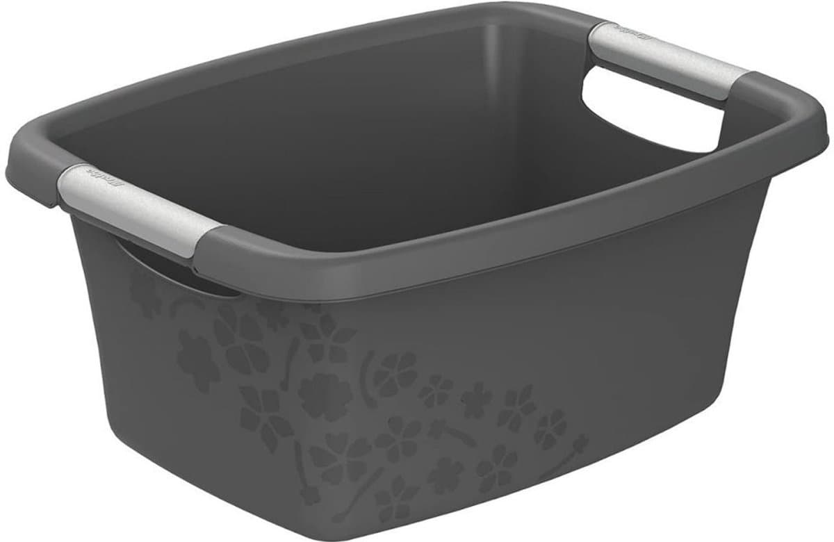 Rotho Flowers Wasmand 12L Antraciet — afbeelding 1