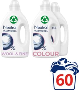 Neutral Neutral Kleur + Wol & Fijn Wasmiddel Pakket - (2 + 1) x 20 wasbeurten - Voordeelverpakking — thumbnail 1