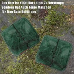 Visnet Set - Vangnet Korf - Vis Vangen - Opvouwbaar Ontwerp - 4 Stuks - Groen — thumbnail 5