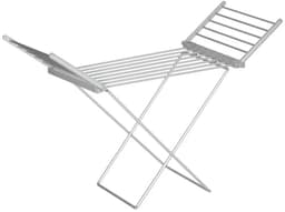 DayeLabel - Elektrisch Wasrek met Verwarming 230W - Opvouwbaar Wasrek - Verwarmd Droogrek - 144×53×91cm - Zilver — thumbnail 1