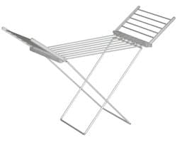 DayeLabel - Elektrisch Wasrek met Verwarming 230W - Opvouwbaar Wasrek - Verwarmd Droogrek - 144×53×91cm - Zilver