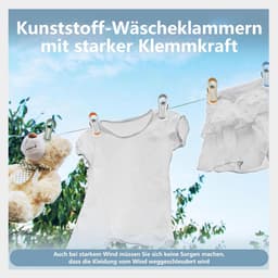 Dailygoods- Wasknijpers 20 Stuks - Kleurrijk - Kunststof - Handdoekklemmen - Compact 7x4 cm - Duurzaam en zonder afdruk - Klemmen — thumbnail 4