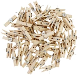 Dailygoods- Houten Knijpers 110 Stuks - Duurzaam - Houten Klemmen - Mini Knijpers - Herbruikbaar - Eenvoudig te Bevestigen - Wasknijpers — thumbnail 1