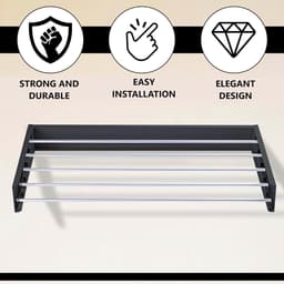 Dailygoods- Droogrek 6 m opvouwbaar - Wanddroogrek - Ruimtebesparend - Aluminium - Compact 100 x 10 x 50 cm - Stijlvol ontwerp - Wasrek — thumbnail 4