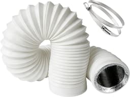 Afvoerslang Droger Ventilatie - Flexibele Slang Keuken - Lucht Afvoeren - Vijflaags Geluidsisolatie - 100mm x 3m - Wit — thumbnail 1
