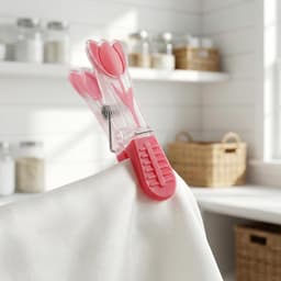 Wasknijpers - Meerkleurige Waslijn Knijpers, Stevige Antislip Plastic voor Het Drogen van Kleding (6 Groen, 6 Rood, 6 Blauw, 6 Geel) — thumbnail 5