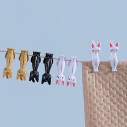 Kattenklem 12 Stuks - Lichtgewicht - Winddicht - Antislip - Kledingclips - Handdoekclips - Stevige Clips - Wasknijpers — thumbnail 4