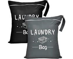 Waszakken voor reizen, 38 x 48 cm, opvouwbare waszak met ritssluiting, ademende polyester tas voor fitness, luiers, reizen, kamperen en dagelijks gebruik