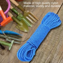 20m Nylon Waslijn, Felle Kleur Outdoor Campingkoord, Doe-het-zelf Breikoord, Draagbaar Kledingdroogtouw voor Tuinieren, Kamperen (Biały) — thumbnail 5