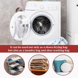 Waszakken voor wasdroger en wasmachine netzak voor wasmachine voor schoenen, kleding en wasgoed, geschikt voor de meeste wasdrogers en wasmachines — thumbnail 4