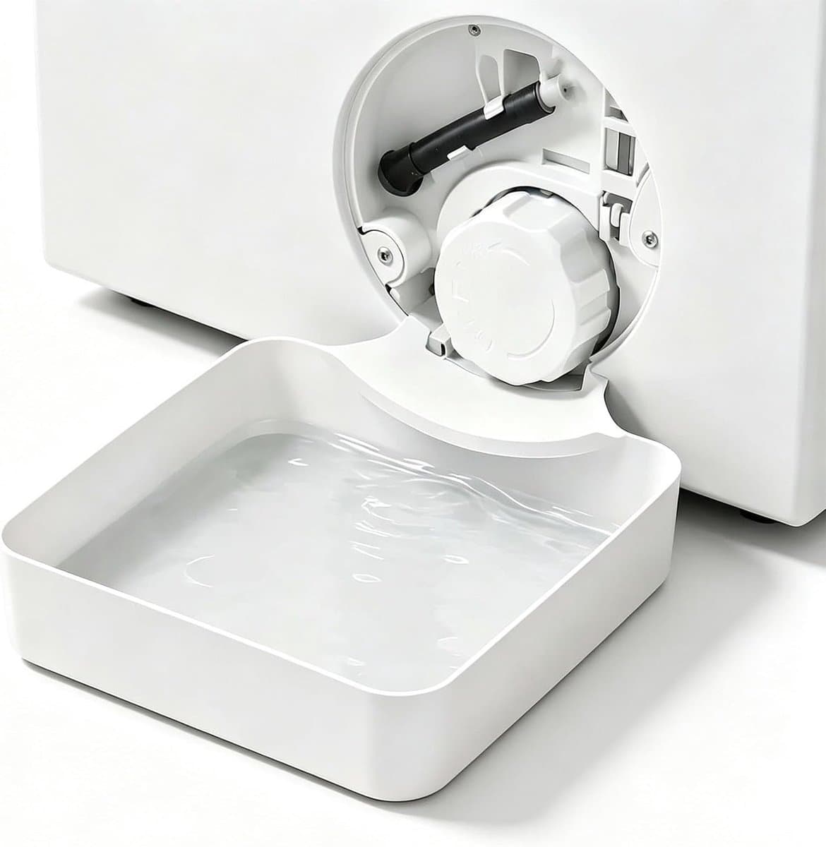 Lekbak wasmachine - Lekbak - Lekbakje wasmachine - Overloopbak voor wasmachine - Afvoerbak voor wasmachine - Huishoudelijke lekbak - Verwijderbare lekbak - Wit - 17,8*17,8 cm - PLA — afbeelding 1