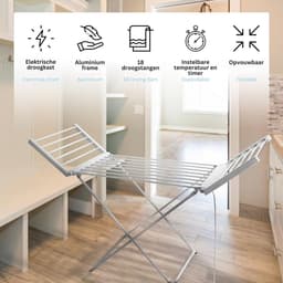 CRLYN® Elektrisch Droogrek – Verwarmd Wasrek – Warmte Droogrek — thumbnail 5