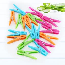 Wasknijpers - Kledingklemmen - Kleding Drogen - Stevige Veren - 24 Stuks - Kleurrijk — thumbnail 4